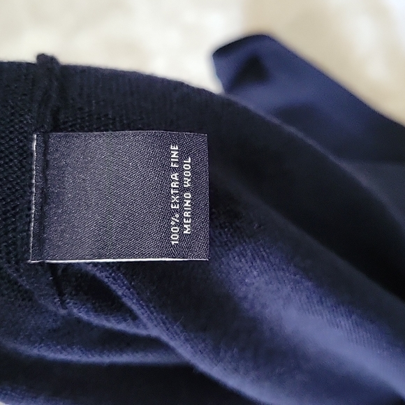 Hart Schaffner Marx Fine Merino Wool Sweater Vest Tall Man Navy Blue XLT 2XT NWT - Picture 6 of 15